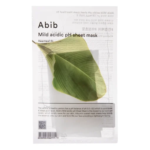 Abib - Mild Acidic pH Sheet Mask Heartleaf Fit - Delikatna Maska w Płachcie z Pstrolistką - 30ml