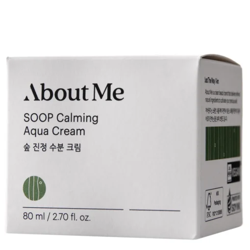About me - Soop Calming Aqua Cream - Nawilżająco-Łagodzący Krem do Twarzy z Wodą Cyprysową - 80ml
