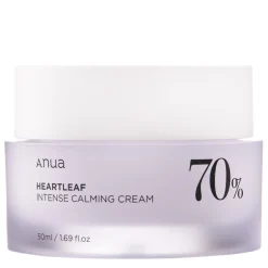 Anua - Heartleaf 70% Intense Calming Cream - Kojący Krem do Twarzy z Ekstrakem z Pstrolistki - 50ml