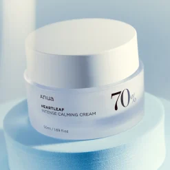 Anua - Heartleaf 70% Intense Calming Cream - Kojący Krem do Twarzy z Ekstrakem z Pstrolistki - 50ml