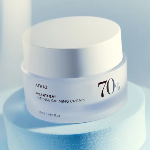 Anua - Heartleaf 70% Intense Calming Cream - Kojący Krem do Twarzy z Ekstrakem z Pstrolistki - 50ml