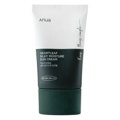 Anua - Heartleaf Silky Moisture Sun Cream SPF50+/PA++++ - Nawilżający Krem do Twarzy z Filtrem - 50ml