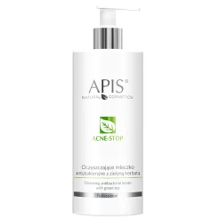 Apis - Professional - Acne-Stop - Cleansing Antibacterial Lotion with Green Tea - Oczyszczające Mleczko Antybakteryjne z Zieloną Herbatą - 500ml