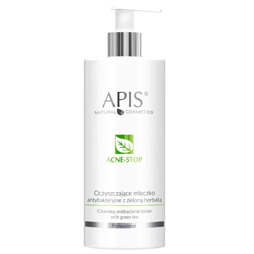 Apis - Professional - Acne-Stop - Cleansing Antibacterial Lotion with Green Tea - Oczyszczające Mleczko Antybakteryjne z Zieloną Herbatą - 500ml