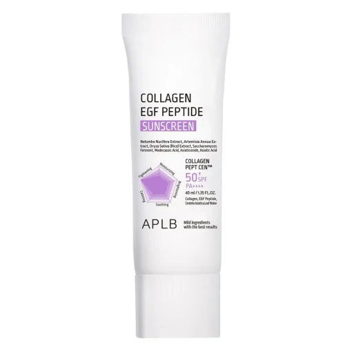 APLB - Collagen EGF Peptide Sunscreen SPF50+ PA++++ - Nawilżający Krem do Twarzy z Filtrem - 40ml