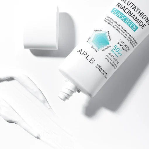 APLB - Glutathione Niacinamide Sunscreen SPF50+ PA++++ - Rozjaśniający Krem do Twarzy z Filtrem - 40ml