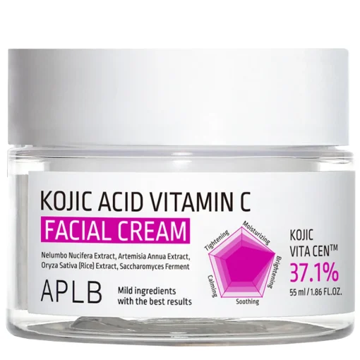 APLB - Kojic Acid Vitamin C Facial Cream - Rewitalizujący Krem do Twarzy - 55ml