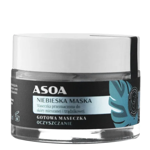 Asoa - Gotowa Maseczka do Twarzy - Niebieska Glinka - 50ml
