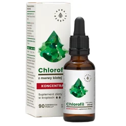 Aura Herbals - Chlorofil z Morwy Białej  Koncentrat - Krople - 30ml