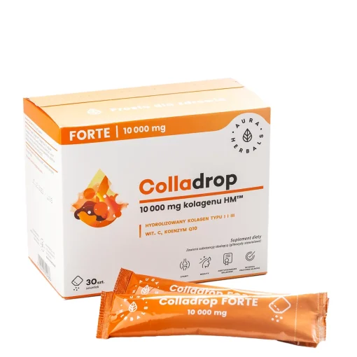 Aura Herbals - Colladrop Forte Kolagen Morski 10000 mg - Saszetki - 30szt