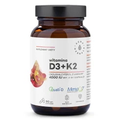 Aura Herbals - Witamina D3 4000 IU + K2 - Kapsułki - 90szt