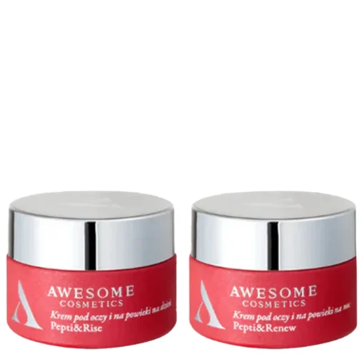 Awesome Cosmetics -  Pepti&Rise i Pepti&Renew - Krem pod Oczy i na Powieki Dzień / Noc - 2x10ml