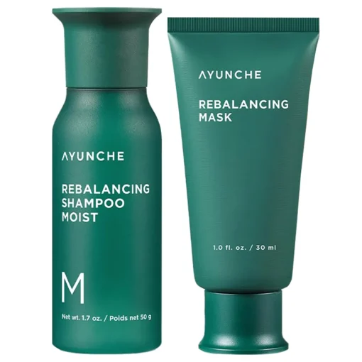 Ayunche - Rebalancing Mini Kit Moist - Zestaw Nawilżających Produktów do Włosów - Mini - 50g+30ml