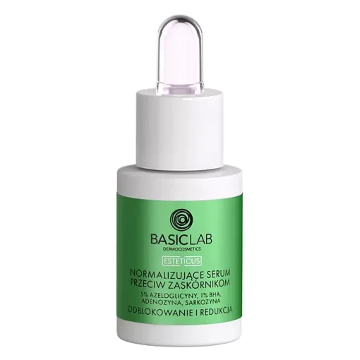 BasicLab - Odblokowanie i Redukcja - Normalizujące Serum Przeciw Zaskórnikom z 5% Azeloglicyny i 1% BHA - 15ml