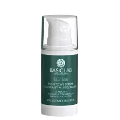 BasicLab - Wyciszenie i Redukcja - Serum Punktowe na Zmiany Mikrozapalne z 7% AHA/BHA, 3% Kwasu Azelainowego i Laktoferyną - 15ml