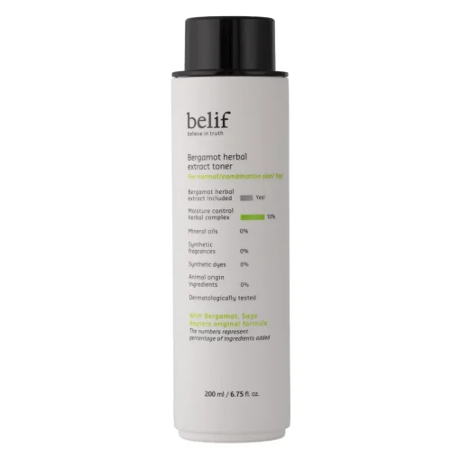 Belif - Bergamot Herbal Extract Toner - Nawilżający Tonik do Twarzy z Ekstraktem z Bergamotki - 200ml