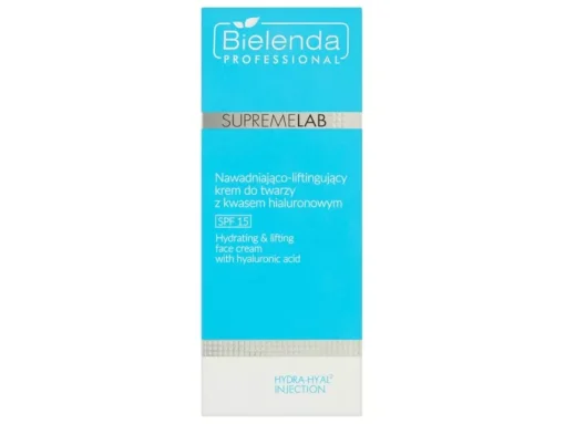Bielenda Professional - Supremelab Hydra-Hyal Injection - Hydrating&Lifting Face Cream with Hyaluronic Acid SPF15 - Nawadniająco-Liftingujący Krem do Twarzy z Kwasem Hialuronowym - 50ml