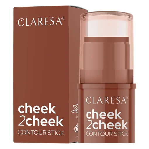 Claresa - Cheek 2 Cheek - Bronzer w Sztyfcie - 02 Milk Choco - 5,5g