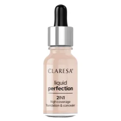 Claresa - Liquid Perfection - Korektor i Podkład Kryjący 2w1 - 103 Cool Medium - 18g
