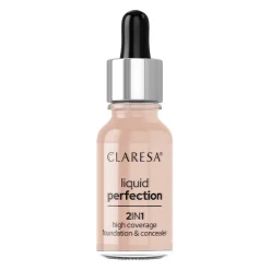 Claresa - Liquid Perfection - Korektor i Podkład Kryjący 2w1 - 104 Nude - 18g