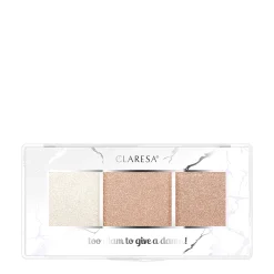 Claresa - Too Glam To Give A Dame! - Paleta Rozświetlaczy - 11 Rosy Glow - 12,5g