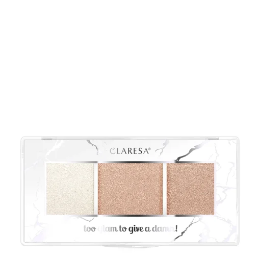 Claresa - Too Glam To Give A Dame! - Paleta Rozświetlaczy - 11 Rosy Glow - 12,5g