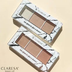 Claresa - Too Glam To Give A Dame! - Paleta Rozświetlaczy - 11 Rosy Glow - 12,5g