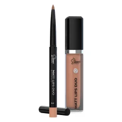Elever Cosmetics - Matt Lips Duo - Pomadka i Konturówka do Ust - Nude