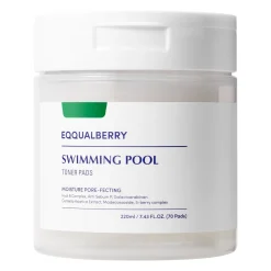 EQQUALBERRY - Swimming Pool Toner Pads - Nawilżające Płatki do Twarzy - 70szt/220ml