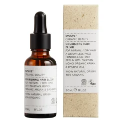 Evolve Organic Beauty - Nourishing Hair Elixir - Nawilżający Eliksir - Serum do Włosów z Olejem Arganowym i Monoi - 30ml
