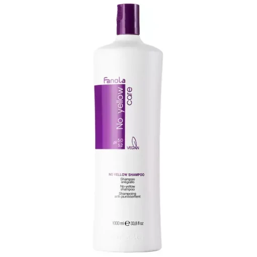 Fanola - No Yellow Shampoo - Szampon do Włosów Ochładzający Odcień Blond - 1l