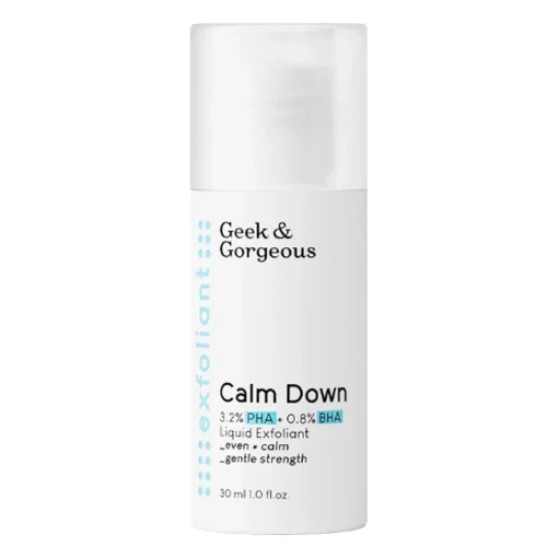 Geek & Gorgeous - Calm Down - Delikatny Eksfoliant do Cery Wrażliwej z Kwasami PHA i BHA - 30ml