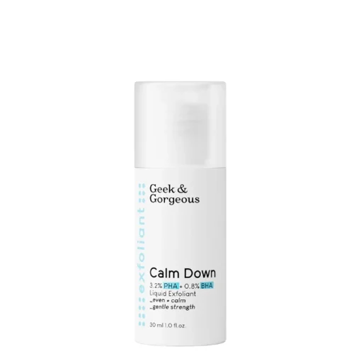 Geek & Gorgeous - Calm Down - Delikatny Eksfoliant do Cery Wrażliwej z Kwasami PHA i BHA - 30ml