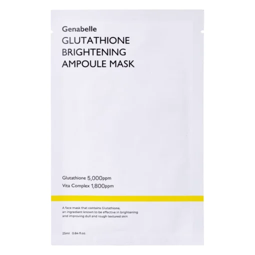 Genabelle - Glutathione Brightening Ampoule - Rozjaśniająca Maska do Twarzy w Płachcie - 1szt/25ml