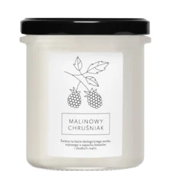 Hagi - Naturalna, Wegańska Świeca Sojowa - Malinowy Chruśniak - 230g
