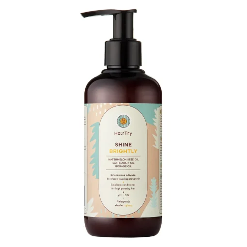 HairTry - Shine Brightly - Emolientowa Odżywka do Włosów Wysokoporowatych - 250ml