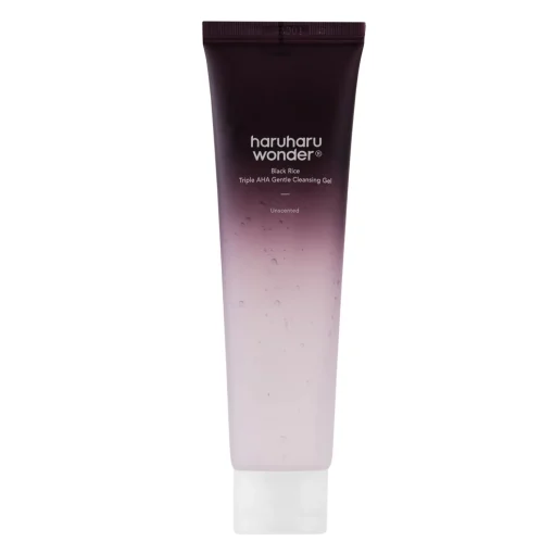 Haruharu Wonder - Black RiceTriple AHA Gentle Cleansing Gel - Złuszczający Żel do Oczyszczania Twarzy z Kwasami AHA - 100ml