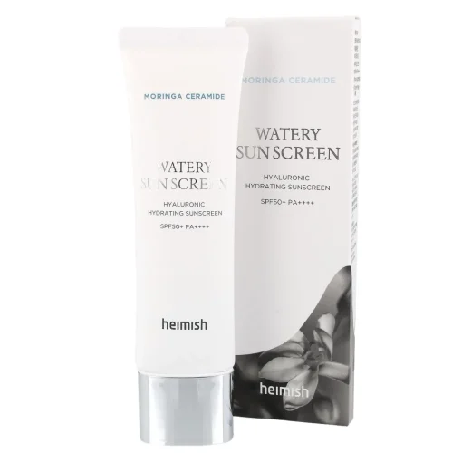Heimish - Moringa Ceramide Hyaluronic Acid Hydrating Watery Sunscreen SPF 50+ PA++++ - Ceramidowy Krem z Filtrem - 50ml