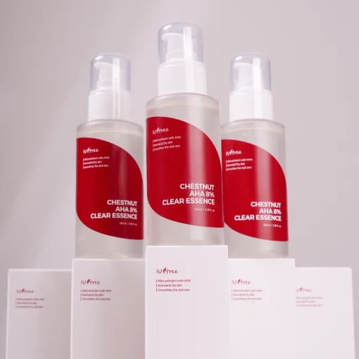 Isntree - Chestnut AHA 8% Clear Essence - Esencja do Twarzy z Kwasem Mlekowym i Glikolowym - 100ml