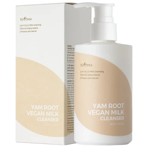 Isntree - Yam Root Vegan Milk Cleanser - Łagodzące Mleczko do Oczyszczania Twarzy - 220ml
