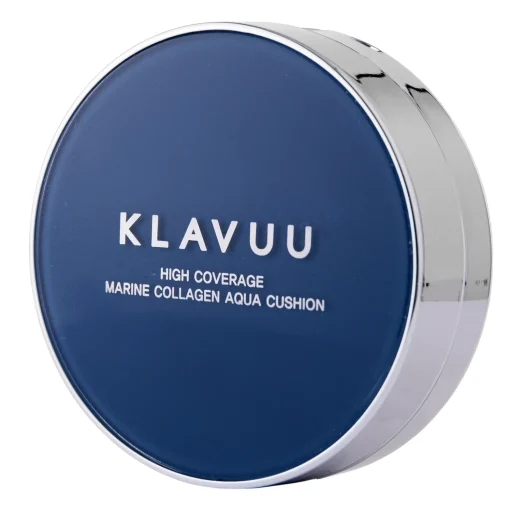 Klavuu - Blue Pearlsation High Coverage Marine Collagen Aqua Cushion - Kryjący Podkład do Twarzy w Poduszce - 21 Light Beige - 12g