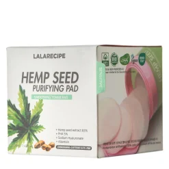 LalaRecipe - Hemp Seed Purifying Pad - Łagodzące Płatki do Twarzy - 70szt.