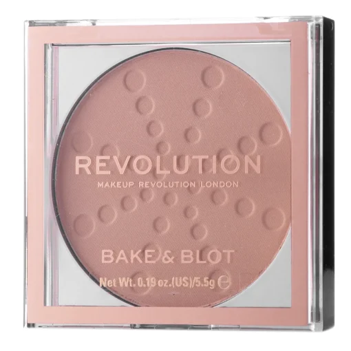 Makeup Revolution - Bake & Blot - Matujący Puder Prasowany - Beige - 5,5g