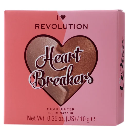 Makeup Revolution - I Heart Revolution Heartbreakers Highlighter - Rozświetlacz do Twarzy - Wise - 10g