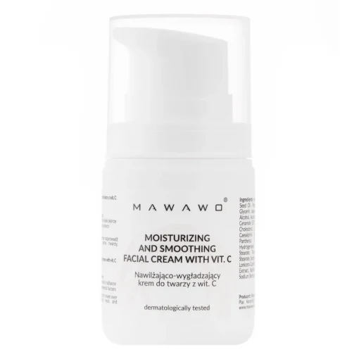 Mawawo - Moisturizing and Smoothing Facial Cream With Vit. C - Nawilżająco-Wygładzający Krem - 50ml
