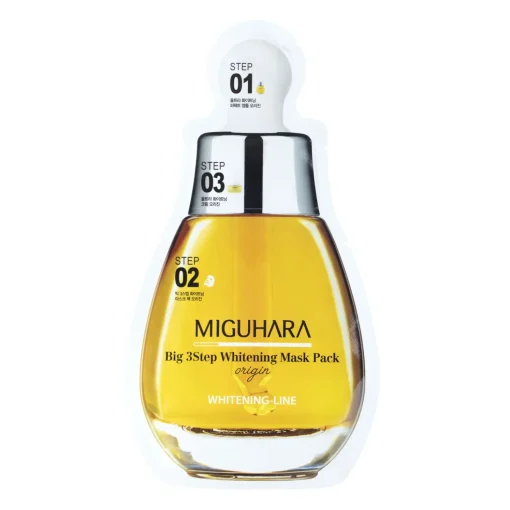 Miguhara - Big3 Step Whitening Mask Pack Origin - Rozjaśniająca Maska w Płachcie - 1,7ml + 25ml + 2ml
