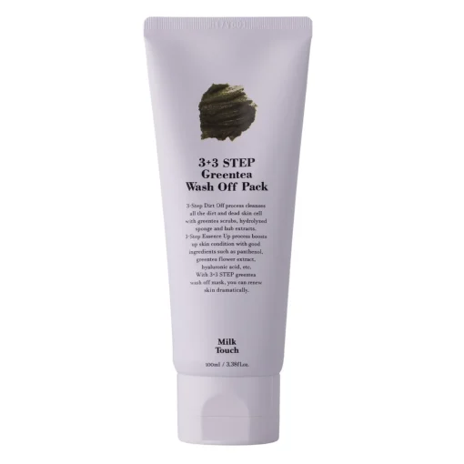 Milk Touch - Greentea Wash Off Pack - Oczyszczająca Maseczka do Twarzy z Zieloną Herbatą - 100ml. OUTLET