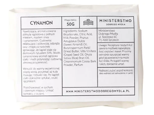 Ministerstwo Dobrego Mydła - Półkula do Kąpieli Cynamon - 50g