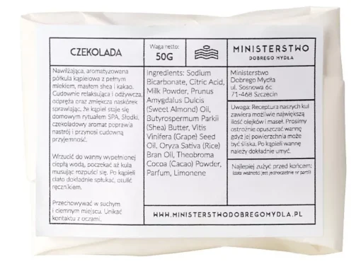 Ministerstwo Dobrego Mydła - Półkula do Kąpieli Czekolada - 50g