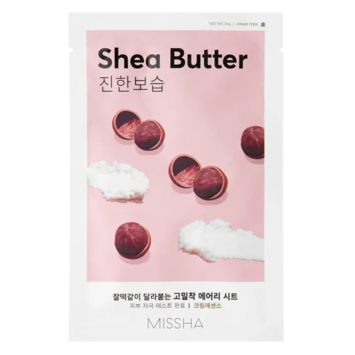 Missha - Airy Fit Sheet Mask - Shea Butter - Nawilżająco-Odżywcza Maska w Płachcie - 19g